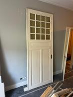 Klassieke En Suite Schuifdeur met Ruitjes, Doe-het-zelf en Verbouw, Deuren en Horren, Ophalen, Gebruikt, 80 tot 100 cm, Binnendeur