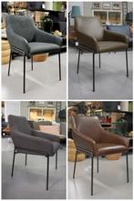 6x diverse luxe eetkamerstoel Jolly Jess Design armleuningen, Huis en Inrichting, Stoelen, Ophalen, Zo goed als nieuw, Metaal