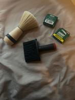 Scheerset met borstels en scheermesjes, Ophalen of Verzenden, Gebruikt, Overige typen