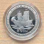 Noord Korea 5 Won 1999 proof zilver, Ophalen of Verzenden, Oost-Azië, Zilver