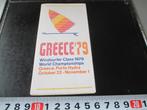 sticker Greece 1979 Porto Hydra Windsurfer Class Wold Champi, Ophalen, Zo goed als nieuw