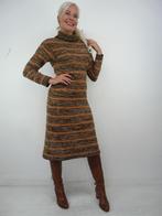 *Abfab Vintage Bruin en Oranje Winterjurk met Col 38*, Maat 38/40 (M), Bruin, Ophalen of Verzenden, Zo goed als nieuw