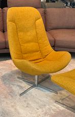 Gelderland draaifauteuil 7405 met hocker zgan>50% off, Ophalen, 75 tot 100 cm, Zo goed als nieuw, Stof