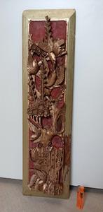 Antiek Chinees verguld paneel China Chinees, Ophalen of Verzenden, Gebruikt