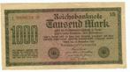 duitsland 1000 mark 1922 gebruikt, Postzegels en Munten, Bankbiljetten | Europa | Niet-Eurobiljetten, Duitsland, Verzenden