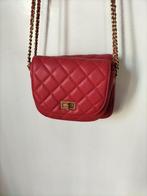 Mooi double Italiaanse tas  van leer., Ophalen of Verzenden, Nieuw, Rood, Overige typen
