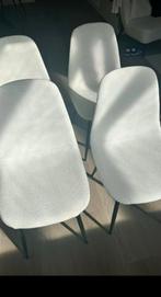 Leuke witte eetkamerstoelen, Huis en Inrichting, Stoelen, Ophalen, Wit, Zo goed als nieuw, Vier