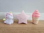 Lampje van a little lovely company, ster, unicorn en ijsje, Ophalen of Verzenden, Gebruikt, Lamp