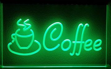 Coffee koffie 3D Led reclame decoratie verlichting beschikbaar voor biedingen