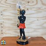 Vintage Blackamoor gipsen tafel lamp / vintage moor lamp, Overige materialen, 50 tot 75 cm, ., Rococo / antiek / barok