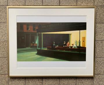 Edward Hopper art-print in lijst Nighthawks beschikbaar voor biedingen
