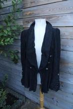 Jasje zwart rib Free People mt S Vaste prijs AANBIEDING, Zwart, Zo goed als nieuw, Jasje, Maat 36 (S)