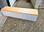 Ikea besta met boven plank, Ophalen, Gebruikt, 150 tot 200 cm, Eikenhout