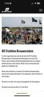 3 x startbewijs triathlon brouwersdam, Tickets en Kaartjes, Eén persoon