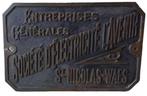 Entreprises Générales St-Nicolas-Waes plaquette, Antiek en Kunst, Curiosa en Brocante, Ophalen of Verzenden