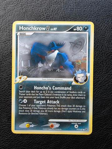 Honchkrow lv47 #77 diamond pearl platinum  beschikbaar voor biedingen