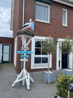 Ooievaarsnest & Geboortepaal geboortebeschuit te huur!, Ophalen, Zo goed als nieuw, Geboortebord