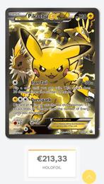 Pikachu ex (grote kaart) waarde= €213 (snel stijgend), Ophalen of Verzenden, Zo goed als nieuw