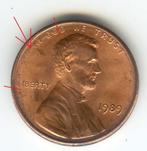 USA 1 Cent 1989 UNC Misslag, Postzegels en Munten, Munten | Amerika, Ophalen of Verzenden