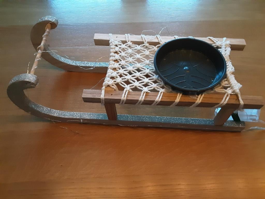 Houten Slede om te Versieren, Diversen, Ophalen of Verzenden, Gebruikt