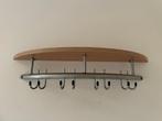Wandkapstok, modern design met hout & RVS, Huis en Inrichting, Gebruikt, Minder dan 100 cm, Hout, Ophalen