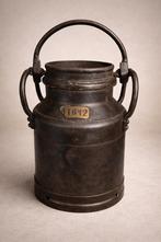Antieke metalen melkbus / voorraadbus, Antiek en Kunst, Ophalen of Verzenden