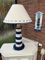 Vuurtoren Lamp - Maritieme Sfeer, Huis en Inrichting, Ophalen, Zo goed als nieuw, Wit, Rond
