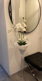 Kelkvaas, met kunst orchidee plant, Huis en Inrichting, Woonaccessoires | Zuilen en Pilaren, Ophalen, Zo goed als nieuw