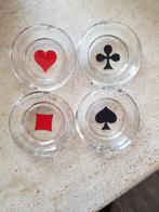 # Set van 4 poker asbakjes 8 cm doorsnee asbak, Ophalen of Verzenden, Gebruikt, Asbak