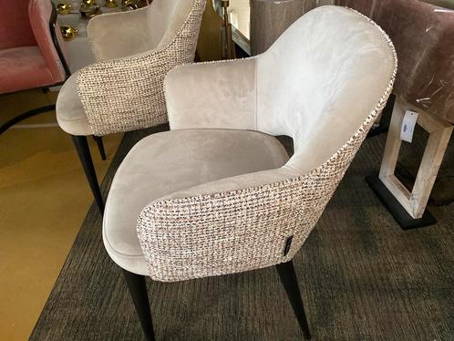 Richmond Interiors eetkamerstoelen Giovanna, twee stuks, Huis en Inrichting, Stoelen, Zo goed als nieuw, Twee, Stof, Overige kleuren
