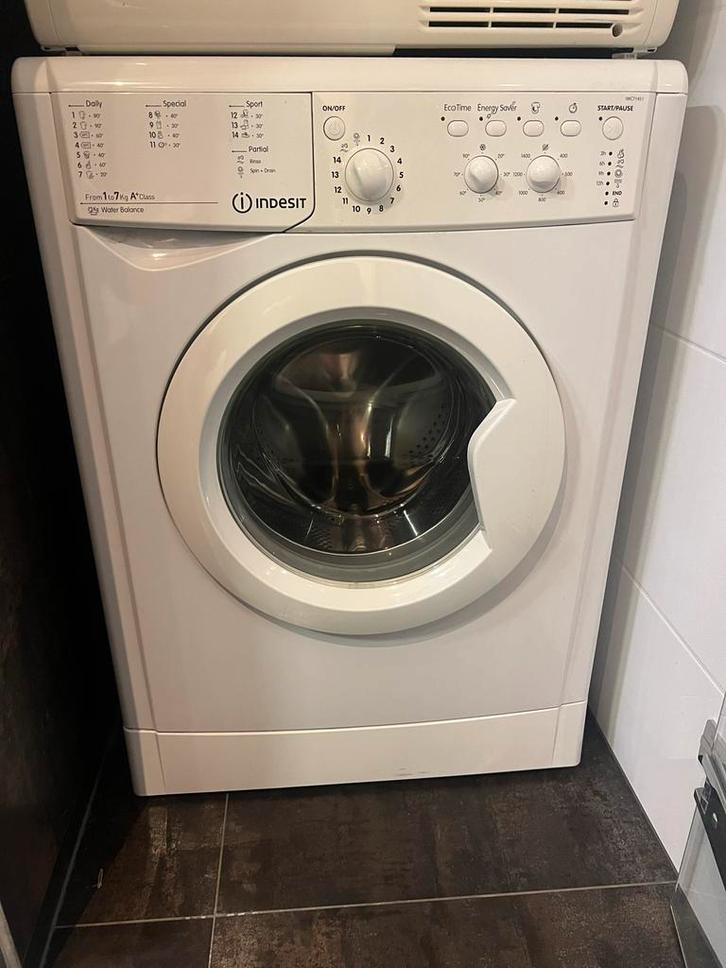 Indesit Wasmachine - Voorlader - Goed Onderhouden, Witgoed en Apparatuur, Wasmachines, Gebruikt, Voorlader, 6 tot 8 kg, 85 tot 90 cm