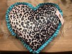 Leuk hartvormig kussen met panterprint, Ophalen of Verzenden, Nieuw, Overige kleuren, Hartvormig