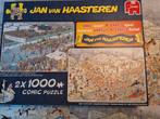 Jan van Haasteren dubbeldoos 2 x1000 stukjes, winterthema, Ophalen of Verzenden, 500 t/m 1500 stukjes, Zo goed als nieuw