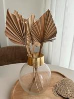 Vaas Kwantum - Doorzichtig met gouden rand, Huis en Inrichting, Woonaccessoires | Vazen, Gebruikt, Overige kleuren, Ophalen of Verzenden