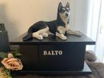 Husky hondenbeeld op urn handgemaakt als set te koop, Ophalen of Verzenden, Nieuw