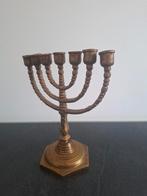 Fraai bewerkte menora, Ophalen of Verzenden, Koper of Brons