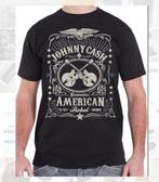 Johnny Cash Heren American Rebel Zwart M t-shirt NIEUW, Maat 48/50 (M), Zwart, Nieuw, Ophalen of Verzenden