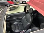 Fiat 500 0.9 TWINAIR Lounge Cabriolet Leder Multimedia, Euro 5, 86 pk, Gebruikt, Zwart