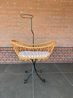 Vintage wieg met metalen onderstel en hemelstang, Ophalen, Gebruikt, Wieg