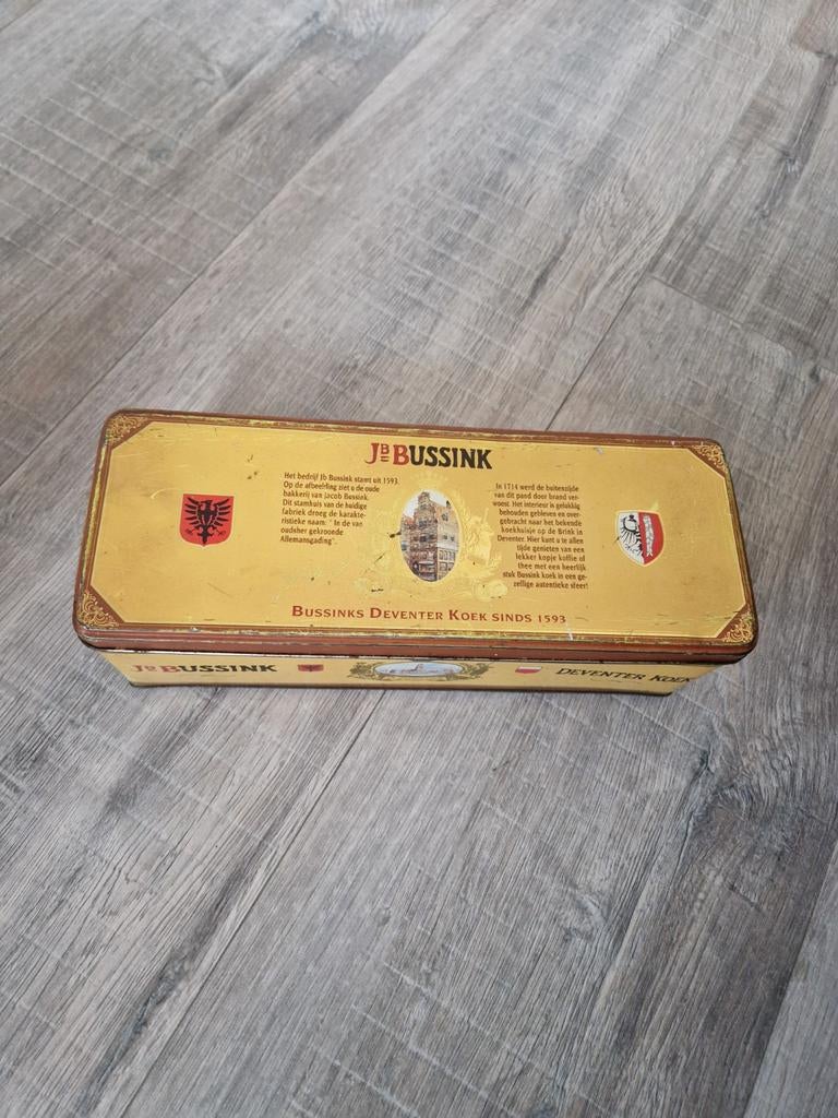 Vintage J.B. Bussink Deventer Koek Blik - Oud, Ophalen of Verzenden, Gebruikt, Koek(jes), Overige merken