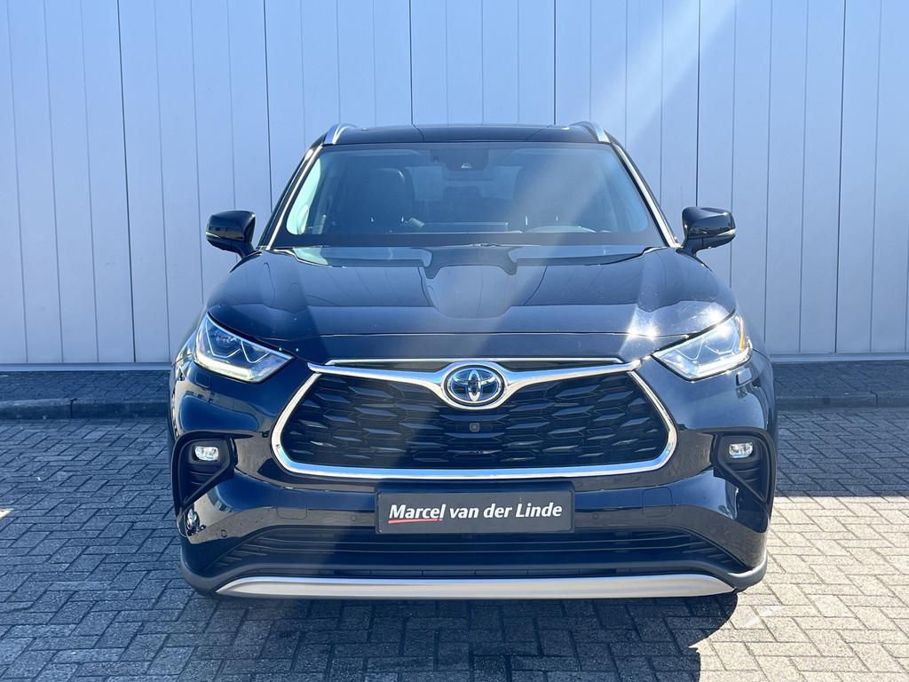 Toyota highlander 2.5 AWD Hybrid Premium JBL Pano dak HUD Tr, Automaat, 12 maanden, Gebruikt, Zwart