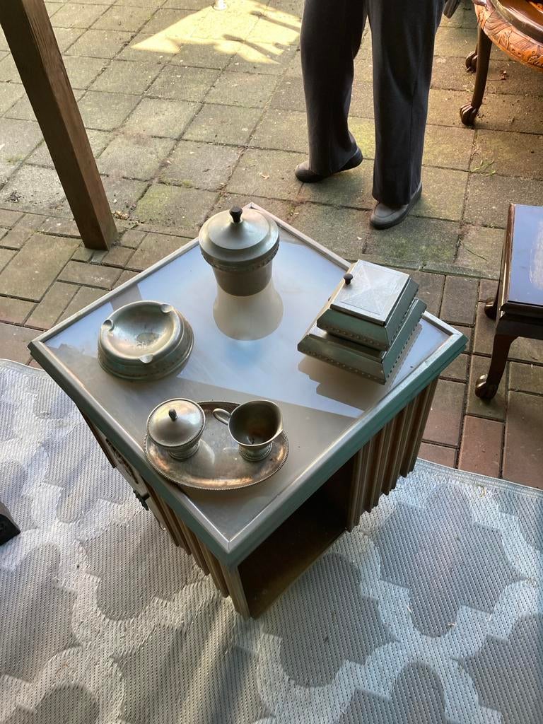 Vintage Rooktafel met Opbergruimte, Ophalen