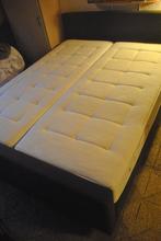Tweepersoonsbed, Pullman boxspring met matrassen, Ophalen, Gebruikt, Bruin, Tweepersoons