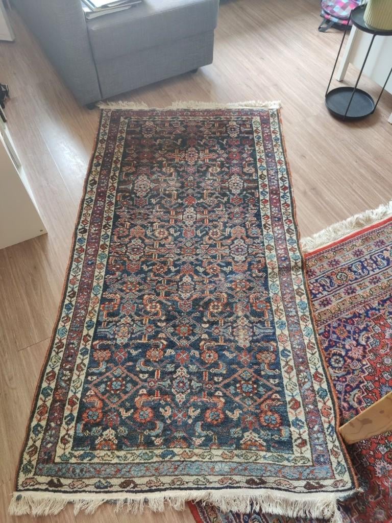Antiek perzisch tapijt handgeknoopt 100x180cm, Ophalen, Overige kleuren, Gebruikt, 100 tot 150 cm