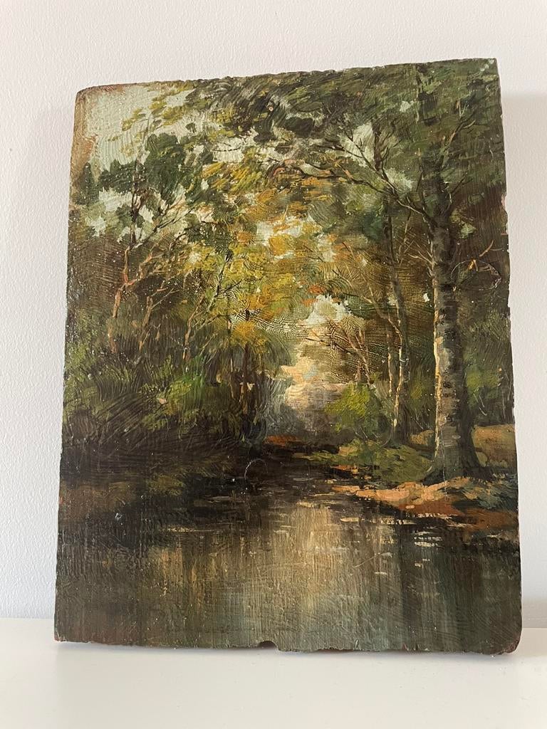 Anthonie Beek NL | Lunterse Beek | gesigneerd | 1889-1899, Antiek en Kunst, Kunst | Schilderijen | Klassiek, Ophalen