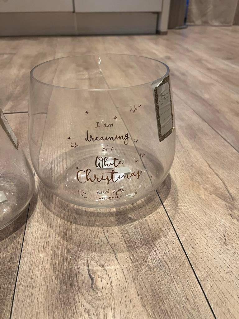 Riverdale hurricane kerst glas, Overige materialen, Gebruikt, Overige kleuren, Ophalen of Verzenden