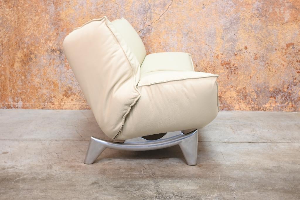 NIEUW beklede leren Leolux Tango verstelbare design bank, Leolux, Leolux, 150 tot 200 cm, Tweepersoons
