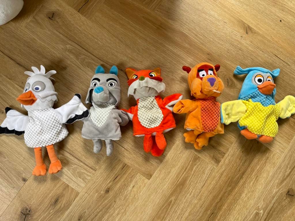 Handpoppen Fabeltjeskrant 5x, Ophalen of Verzenden, Zo goed als nieuw, Overige typen