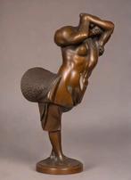 Massief Brons beeld Rob Thalen Abstract vrouw en paard torso, Ophalen, Brons