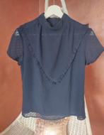 Ydence - Blouse top donkerblauw - mt s, Ydence, Zo goed als nieuw, Korte mouw, Maat 36 (S)